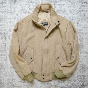 Vintage Members Only Wool Herringbone Europe Craft Bomber Jacket - Men Large 42